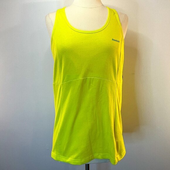 Reebok Women's Fluorescent Activewear Tank Top w/ Built in Bra - Size Large -NWT - Picture 1 of 5